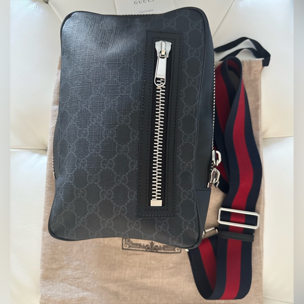 100% AUTHENTIC GUCCI BLACK SLING BACKPACK